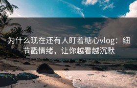 为什么现在还有人盯着糖心vlog：细节戳情绪，让你越看越沉默