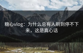 糖心vlog：为什么总有人刷到停不下来，这是真心话