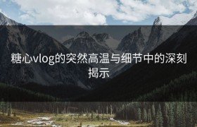 糖心vlog的突然高温与细节中的深刻揭示
