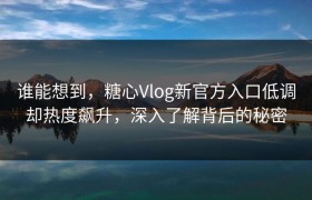 谁能想到，糖心Vlog新官方入口低调却热度飙升，深入了解背后的秘密