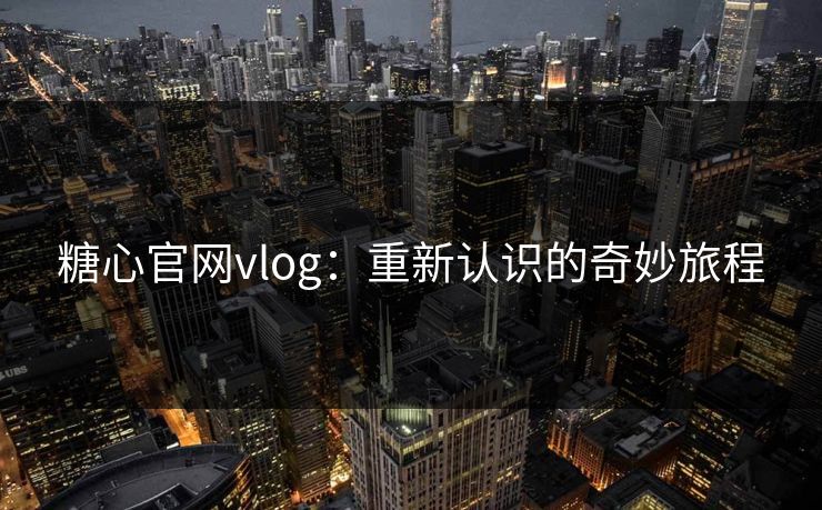 糖心官网vlog：重新认识的奇妙旅程