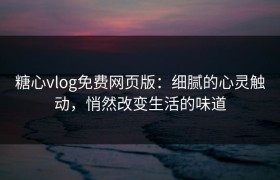 糖心vlog免费网页版：细腻的心灵触动，悄然改变生活的味道