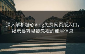 深入解析糖心Vlog免费网页版入口，揭示最容易被忽视的那层信息