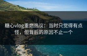 糖心vlog重燃热议：当时只觉得有点怪，但背后的原因不止一个