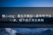 糖心vlog：看似平静却一直有暗流这一波，细节揭示背后真相