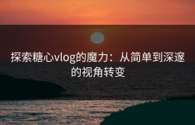 探索糖心vlog的魔力：从简单到深邃的视角转变