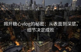 揭开糖心vlog的秘密：从表面到深层，细节决定成败