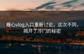 糖心vlog入口重新讨论，这次不同，揭开了冷门的秘密
