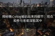揭秘糖心vlog被扒出来的细节：观众和参与者都深陷其中