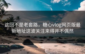 这回不是老套路，糖心vlog网页版最新地址这波关注来得并不偶然