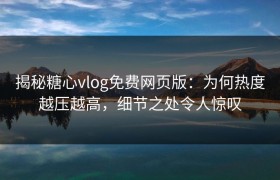 揭秘糖心vlog免费网页版：为何热度越压越高，细节之处令人惊叹