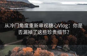 从冷门角度重新审视糖心Vlog：你是否漏掉了这些珍贵细节？