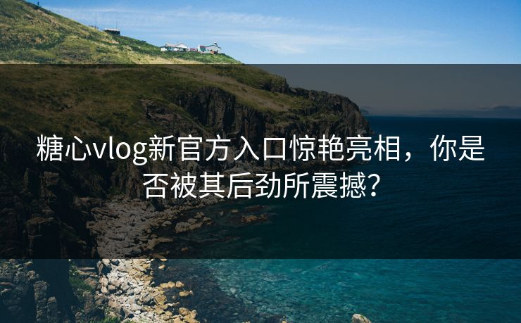 糖心vlog新官方入口惊艳亮相，你是否被其后劲所震撼？