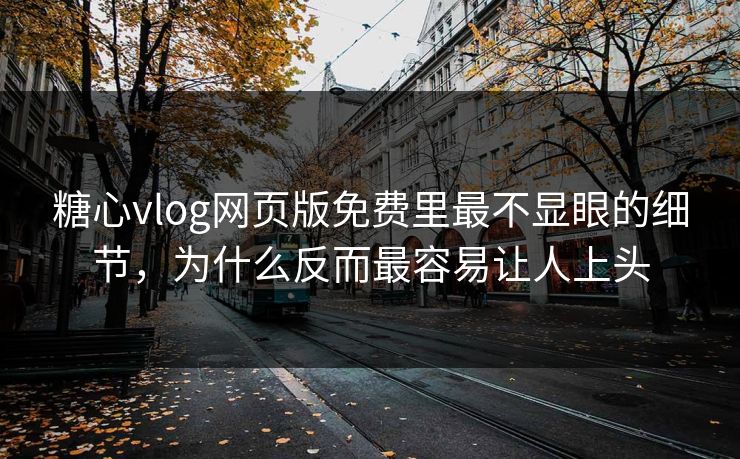 糖心vlog网页版免费里最不显眼的细节，为什么反而最容易让人上头