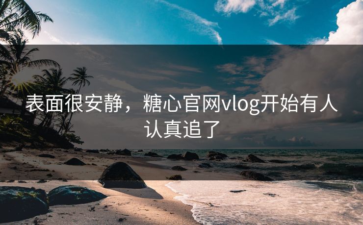 表面很安静，糖心官网vlog开始有人认真追了